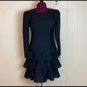 Vtg 80s 90s Dead Stock Tiered Party Dress